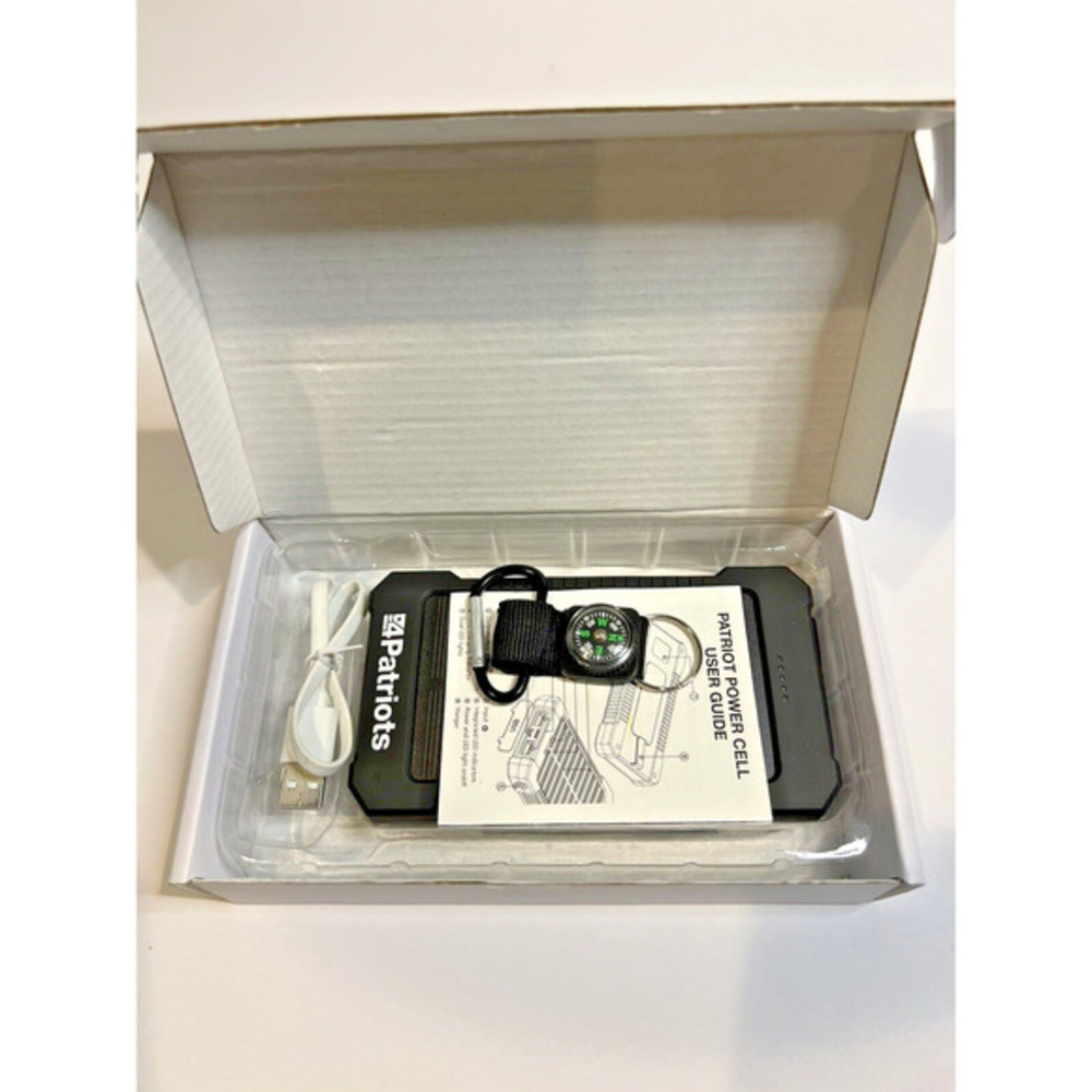 4 Patriots Patriot Power Cell Solar‎ Panel Charge Bank New in Box Open for Pic